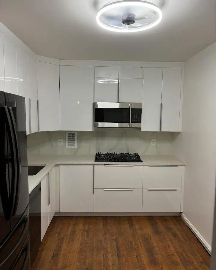 Renovated kitchen with quartz countertops in Gun Plain